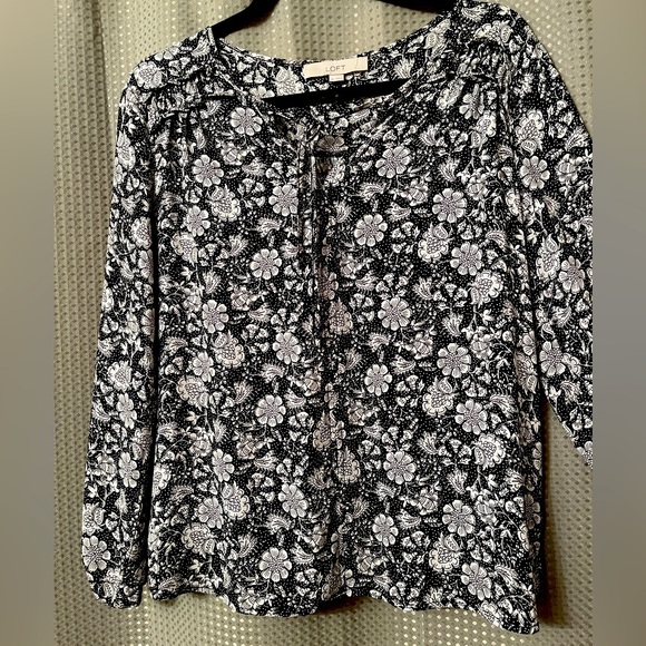 LOFT Long-sleeve Peasant Blouse SZ XS - Picture 1 of 6
